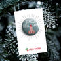 Naughty Xmas Badge 'Jingle Bell End', thumbnail 1 of 5