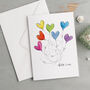 'With Love' Rainbow Hearts Card, thumbnail 1 of 3