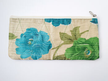 Handmade Colourful Sari Zipper Pouches, Handmade Clutch Bags, Pencil Case, 6 of 11