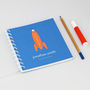 Personalised Kid's Space Rocket Small Notebook, thumbnail 2 of 9