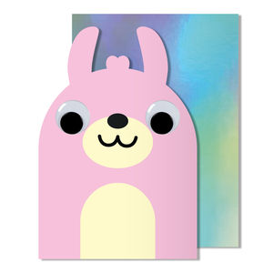 Googly Eye Birthday Llama Card By pango productions!