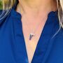 The En Pointe Duo Lapis Lazuli Necklace, Silver, thumbnail 4 of 8