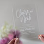 Clear Classic Acrylic Wedding Invitations, thumbnail 3 of 10