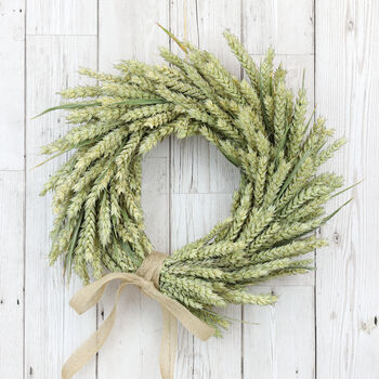Handmade Natural Wheat Wreath, 2 of 12