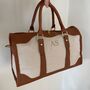 Personalised Medium Lily Canvas Faux Leather Hand Bag, thumbnail 5 of 5