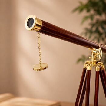 Nautical Telescope With Wooden Tripod, 7 of 10