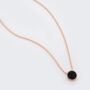 Round Black Druzy Crystal 18k Rose Gold Plated Necklace, thumbnail 2 of 4