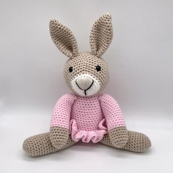 Handmade Pink Rabbit Soft Toy, 2 of 3