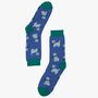 Men's Bamboo Socks Blue Scottie Dog, thumbnail 2 of 2