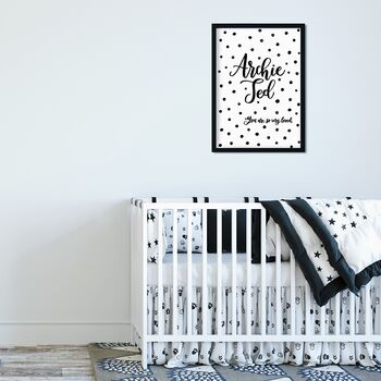 Personalised Hand Lettered Baby Name Print, 5 of 7