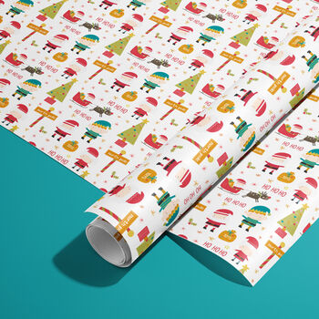 Santa's Elf Boy Wrapping Paper Roll Or Folded, 2 of 3