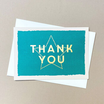 Gold Star Thank You Luxury Box Set Of Eight Note Cards, 9 of 9