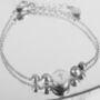 Personalised Silver Plated Cross Round Bracelet, thumbnail 2 of 5