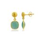 Iseo Gemstone And Brushed Gold Plated Earrings, thumbnail 4 of 12