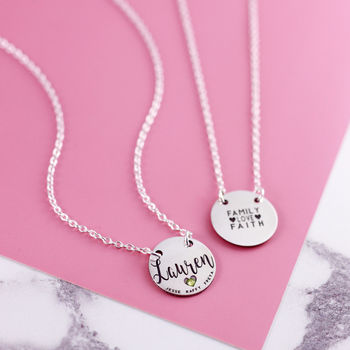 Sterling Silver Mum Necklace With Engraved Names, 6 of 12
