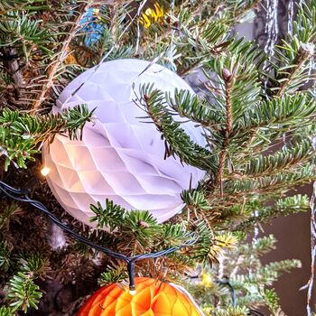 White Paper Ball Decorations Christmas And Wedding, 4 of 6