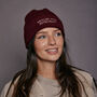 Embroidered Mulled Wine Beanie Hat, thumbnail 4 of 6