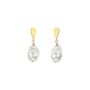 Gold Tops And Shell Pearl Earrings, thumbnail 2 of 4