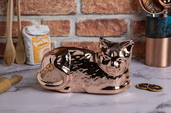 Handcrafted Copper Cat Cake Mold And Decorative Wall Art, 5 of 7