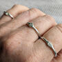 Handmade Silver Initial Stacking Ring, thumbnail 2 of 9