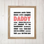 Personalised Daddy Print, thumbnail 1 of 2