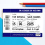 Personalised Rugby Ticket Card For Dad, thumbnail 3 of 3