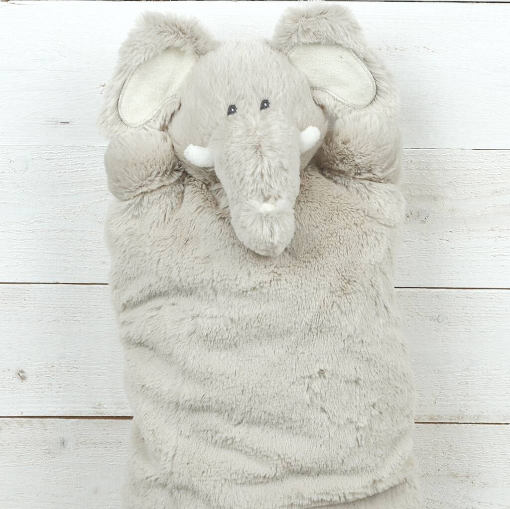 Elephant Hot Water Bottle Cover, Gift Boxed, Nb, 1 of 7