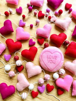 Customisable Valentines Day Heart Garland, 9 of 10