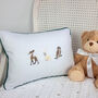Children’s Woodland Embroidered Oblong Nursery Cushion, thumbnail 1 of 5