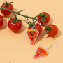 Make Your Own Pizza Earrings Counted Cross Stitch Kit, thumbnail 1 of 3