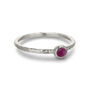 Raw Stone Silver Stacking Ring: Ruby, thumbnail 2 of 11
