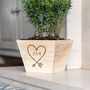Personalised Wooden Planter With Heart, thumbnail 3 of 4