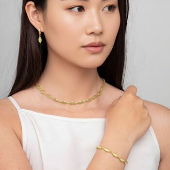 Nekomeishi Green Semi Precious Cats Eye Bracelet, 4 of 5