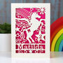 Personalised Papercut Unicorn Birthday Card, thumbnail 1 of 7
