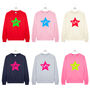 Neon Star Baubles Christmas Jumper, thumbnail 2 of 6