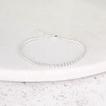 Sterling Silver 50th Birthday 50 Beads Slider Bracelet, 8 of 11