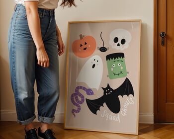 Squad Ghouls Halloween Art Print, 7 of 12