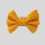 Yellow Polka Dot Dog Bow Tie For Girl And Boys, thumbnail 1 of 3