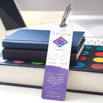 Personalised Birth Month Gemstone Bookmark, 3 of 12