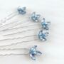 Pale Blue Crystal Hair Pins, thumbnail 1 of 2