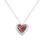 Scottish Grey And Red Upcycled Tartan Heart Necklace, thumbnail 1 of 2