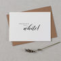 'One In White' Wedding Card, thumbnail 1 of 2