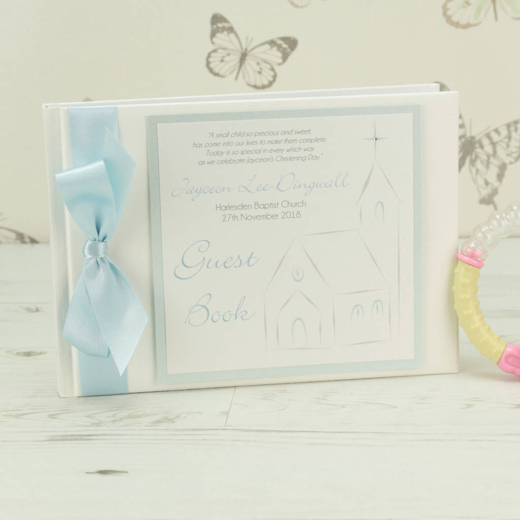 Personalised Christening Guest Book By Dreams To Reality Design Ltd