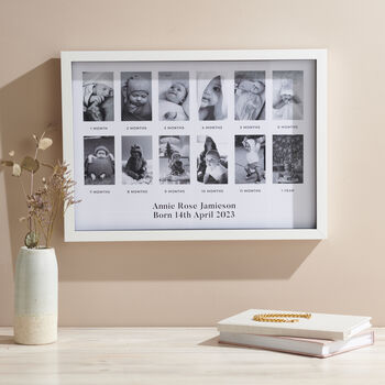 Personalised Baby's First Year Birthday Photo Frame, 2 of 4