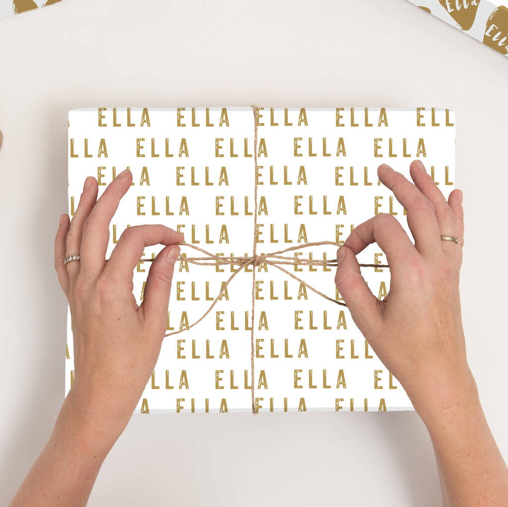 Personalised Valentines Love Message Wrapping Paper By Abigail Warner