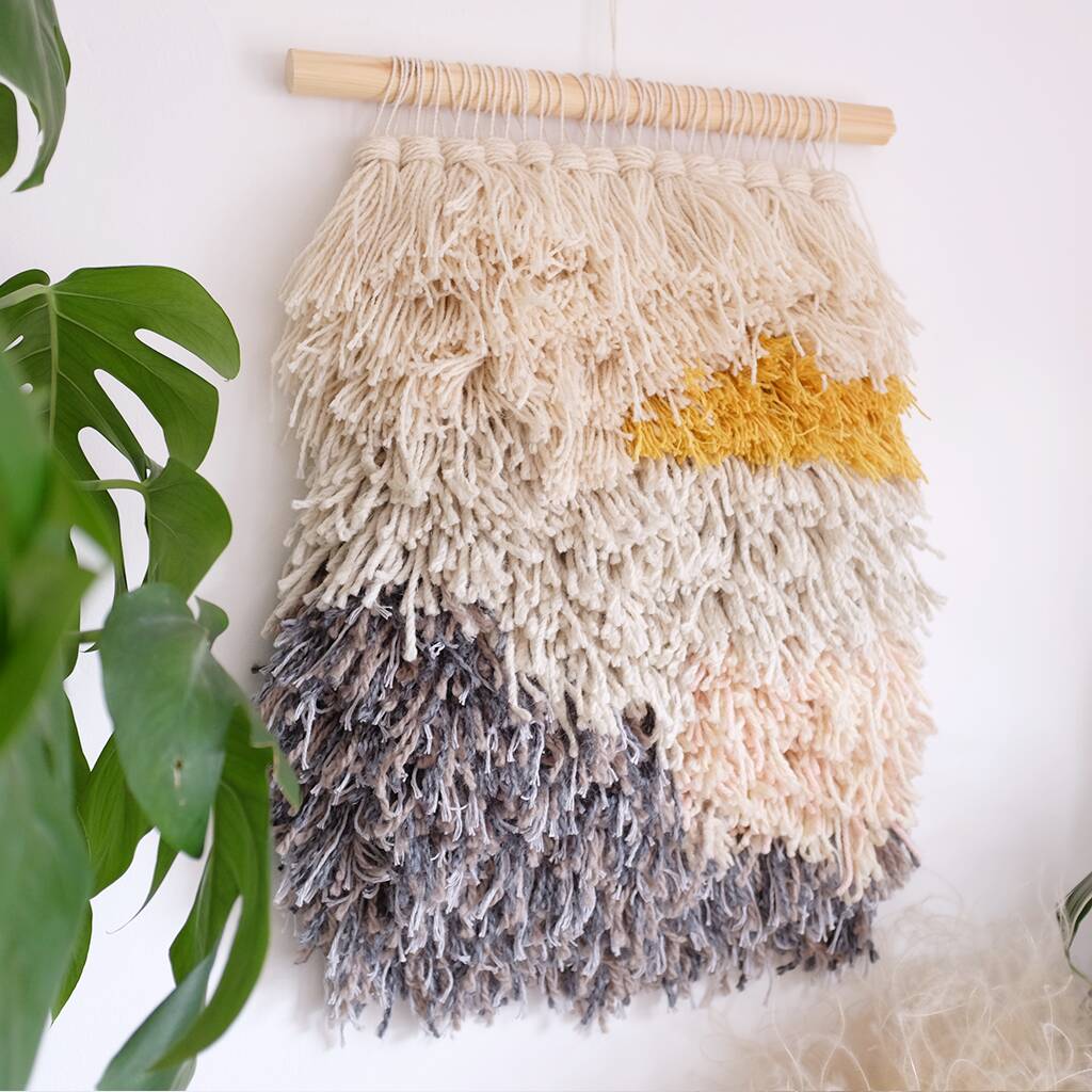 Neutral Handmade Woollen Tassel Wall Hanging, 1 of 4
