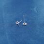 Tiny Star 925 Sterling Silver Stud Earrings, Dainty, Minimalistic, thumbnail 4 of 9