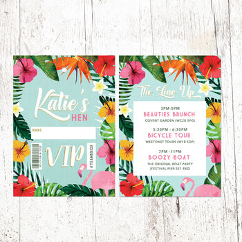 Vibrant Tropical Hen Do Lanyards, 2 of 2