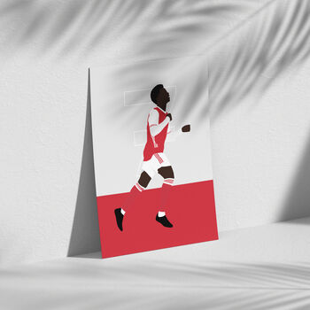 Bukayo Saka North London Reds Football Poster, 3 of 3