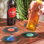 Personalised Vinyl Record Beer Mat Coasters, thumbnail 2 of 7